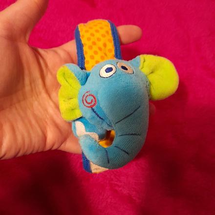 Náramek slon na nožičku pro miminka na suchý zip, 