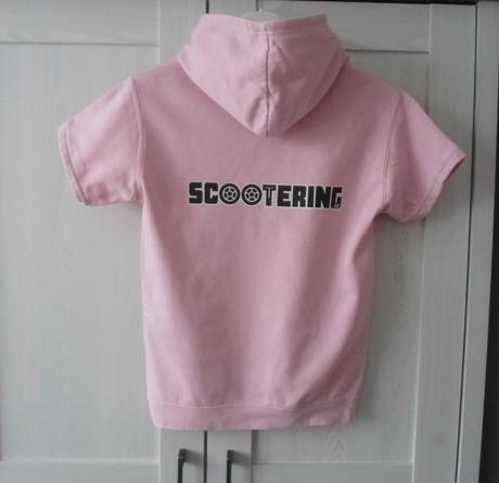 Růžová mikina s kapucí scootering, 152