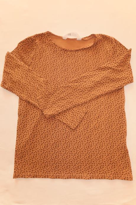 Hnědé tričko, h&m,134