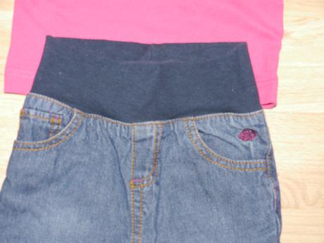 Vyteplene dziny s bavlnenym lemem v pase vel.80, 80