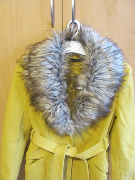 Žlutý zimní kabát, f&f,42