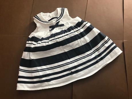 Šaty kojenecké modro bílé - v.0/3 m., mamas & papas,62