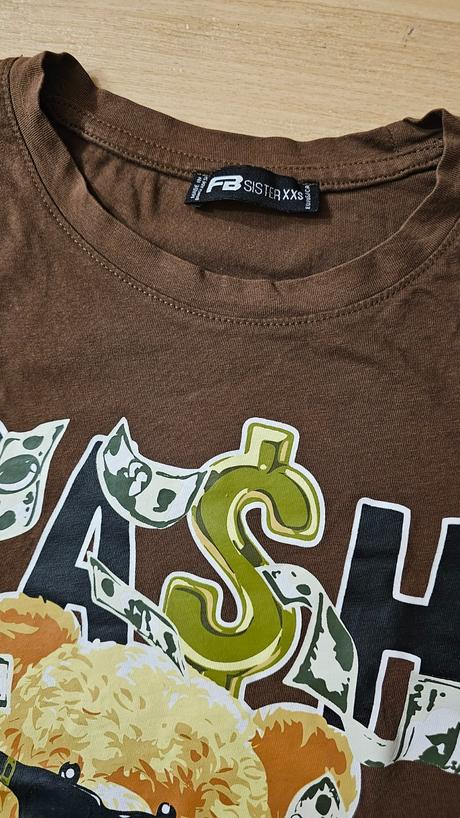 Tričko s kr. hnědé medvídek fishbone sister, fishbone