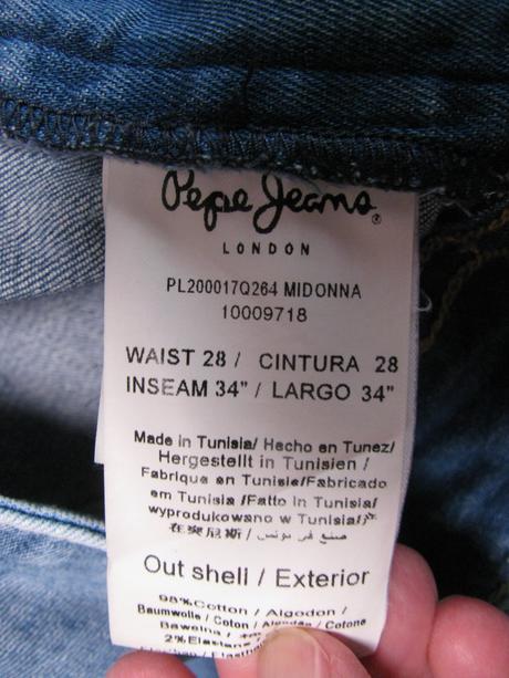 Luxusní pružné džíny, krátký sed, pepe jeans, pepe jeans,34