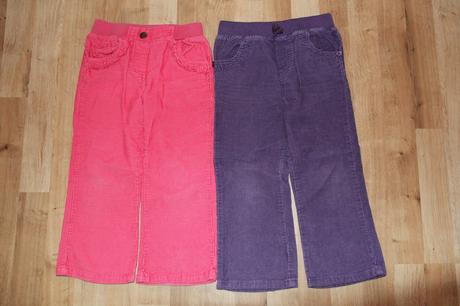 Fialové manžestrové kalhoty, cherokee,104