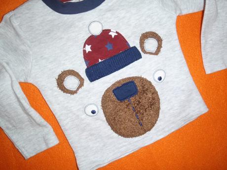 Luxusní tričko s vánočním medvídkem, 80