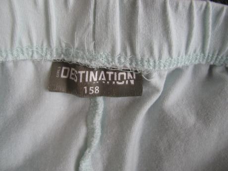 Mátově zelené 3/4 elastické bavlněné legíny, 158