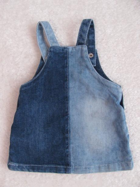 Džínová elastická šatovka v.2-3 měs., f&f,62
