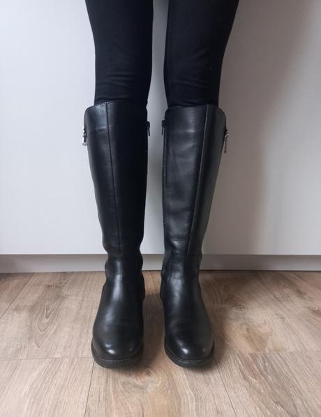 Celokožené kozačky na zip, vel. 36, 36