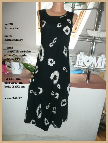 Šaty dámské letní dlouhé vel 38, 38