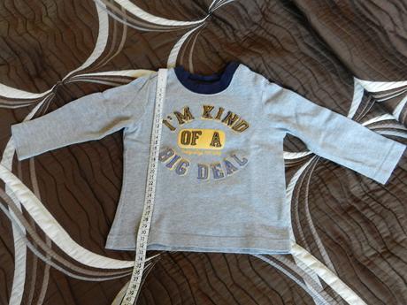 Triko dlouhý rukáv s nápisem, 86