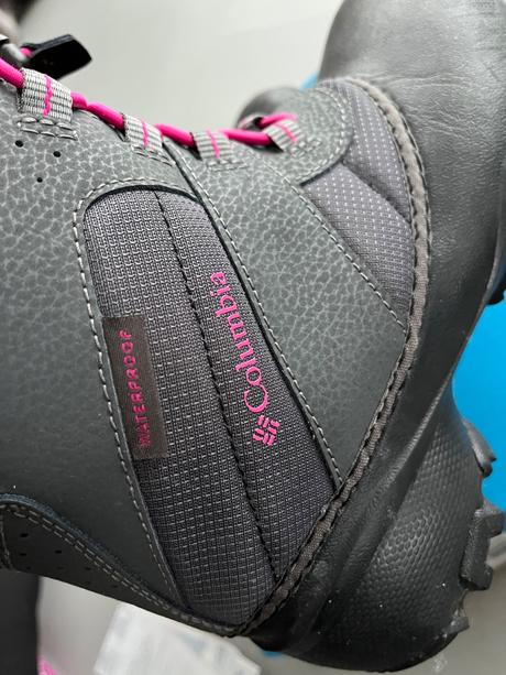 Sněhule columbia zateplen.šedorůžová 34 waterproof, columbia,34