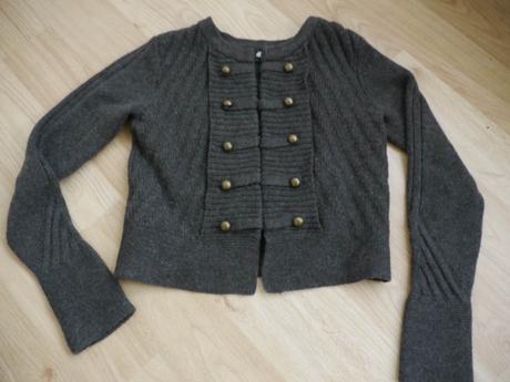 Svetrik kratky hnedy h&m vel.xs, h&m,xs