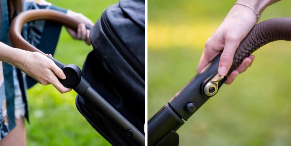 Rukojeti hlubokého kočárku pro miminko. Rukojeti hlubokého kočárku pro miminko.