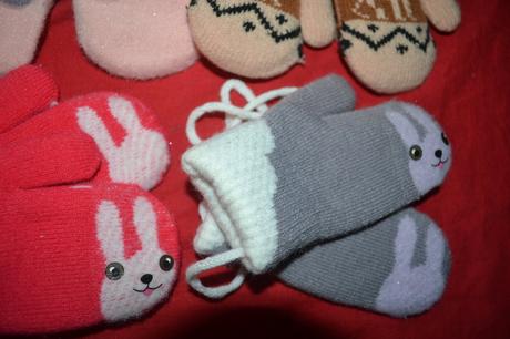 4x silné rukavice palčáky,80-110,, 80 - 110