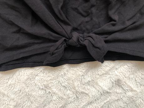 Nyc sportovni tricko s uzlem cerne h&m 158/164, h&m,158