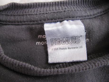 Šedá bavlněná mikina snoopy, peanuts,86