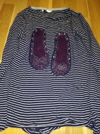 Pruhované tričko s boty 146 11/12 let jasper, 146
