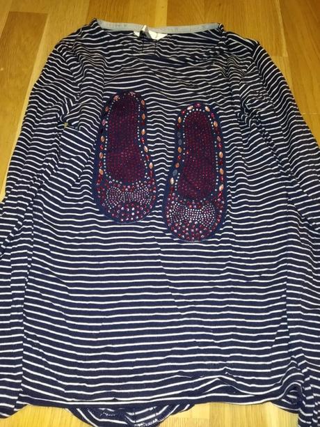 Pruhované tričko s boty 146 11/12 let jasper, 146