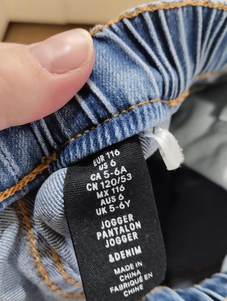 Jogger džíny mickey mouse, h&m,116