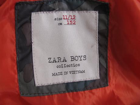 Chlapecká khaki maskáčová vesta s kapucí zara, zara,152