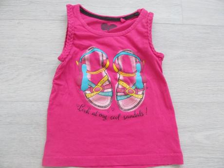 Dívčí růžové tílko sandály, c&a, vel. 98, c&a,98
