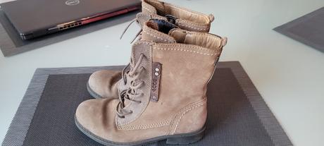 Dětské světle hnědé kozačky ecco vel. 30, ecco,30