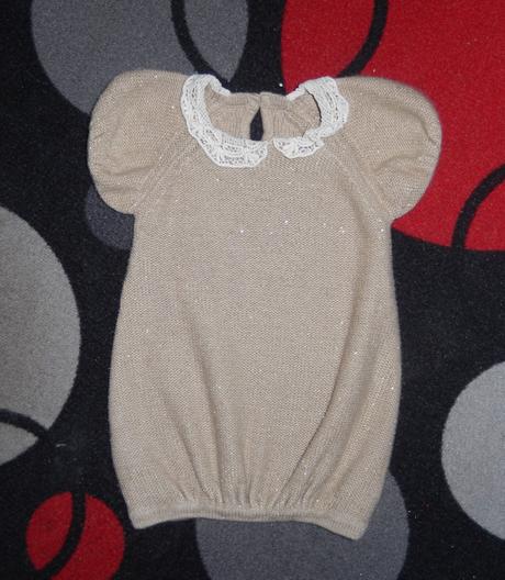 Svetrové šatičky, 3ks - vel.9-12m, h&m,80