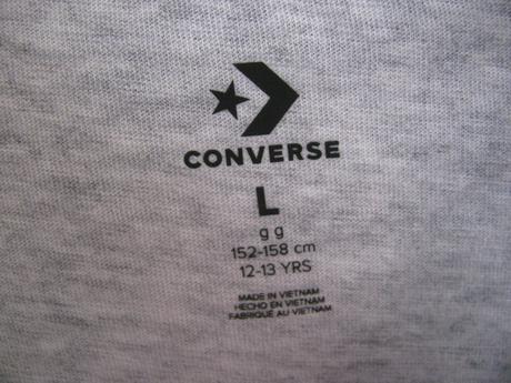 Šedé bavlněné tričko s logem ,střik, converse,158