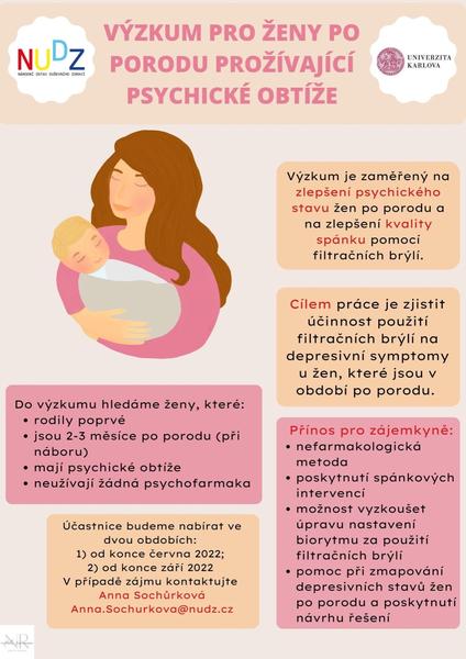 Výzkum vlivu filtračních brýlí na poporodní depresi