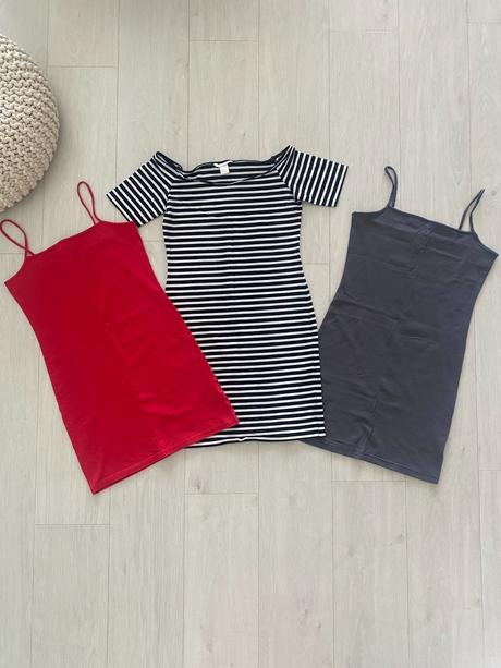 3 ks letní šaty h&m, vel. s - m, h&m,s