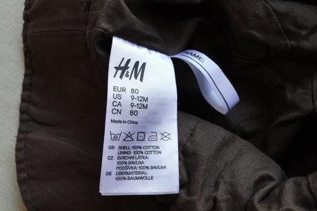 Letní bavlněný klobouček, vel. 9-12m, h&m,80