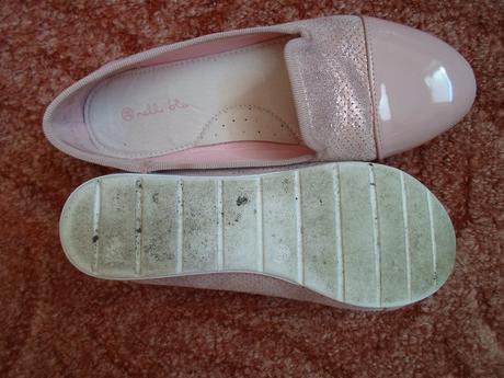 Růžové boty polobotky baleríny, nelli blu,36
