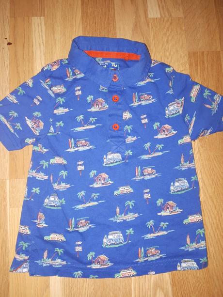 Modré polo tričko 92, tu,92
