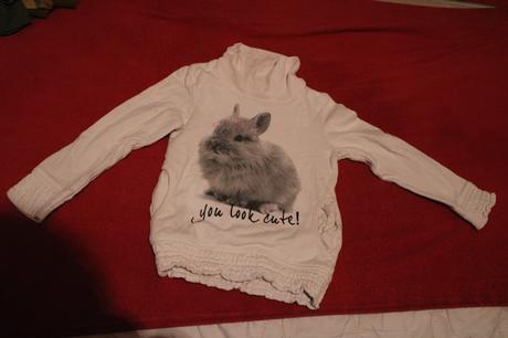 Dívčí mikina králík, králíček, palomino,104