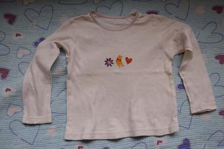 Bílé triko s medvídkem pooh, marks & spencer,104