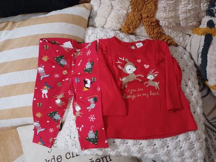 Vánoční komplet h&m se zvířátky, h&m,68