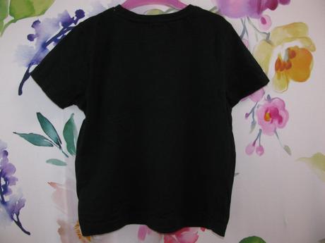 Černé tričko s nápisem rock and roll, primark,116