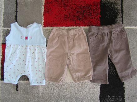 2 x manšestráky zn.cherokee a letní overal vel.68, 68–80