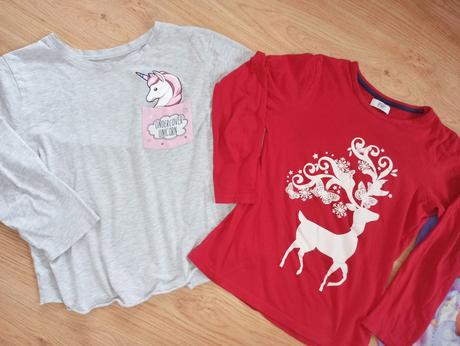 Trika dívčí dlouhý rukáv vel.128-140, f&f,128