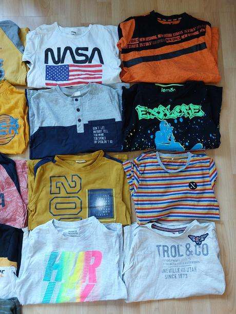 Sada triček s dlouhým rukávem, 23ks, 146 a 146/152, coccodrillo,146