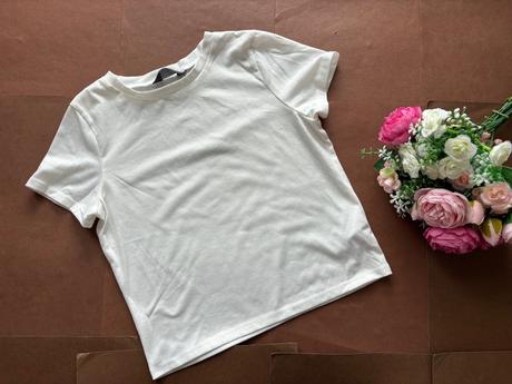 Triko crop top smetanové- v.10/11 let, primark,146