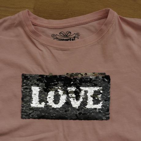 Ruzove tricko s menivymi paietkami, pepperts,134