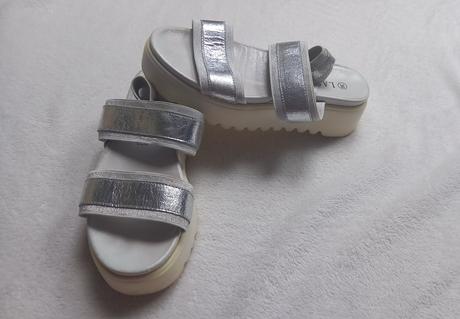 Stříbrné sandále, lasocki,36