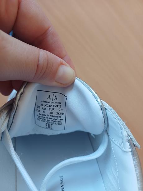 Stříbrné tenisky armani vel. 38, armani,38