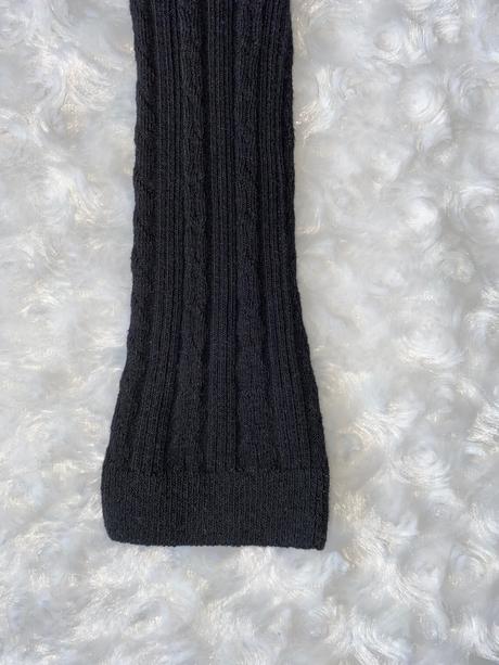 Černé úpletové legíny/kamaše, 128