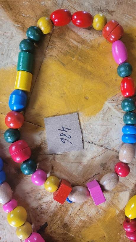 Dřevěné korále k navlékání, 