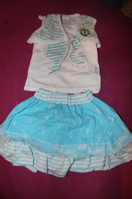 Dívčí komplet - sukně, tílko a bolerko vl. 80 - 92, 80