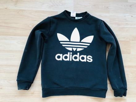 Adidas mikina cerna 152 m 11-12 let, adidas,152