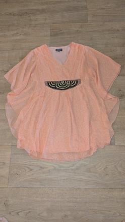 T468 nádherné šaty apricot vel. 42, l, 42